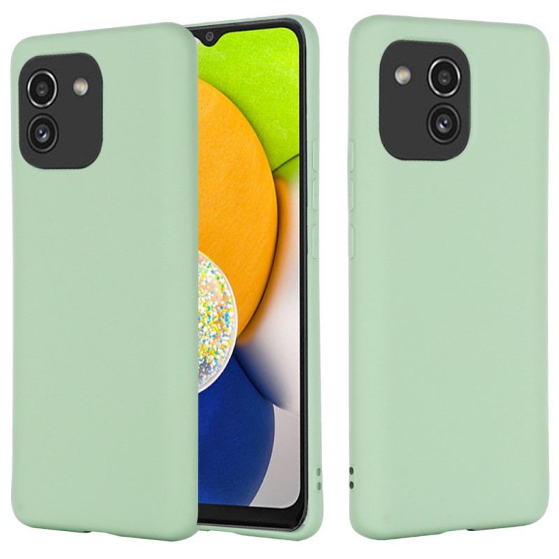 Coque Samsung Galaxy A03 Silicone Liquide Avec Lanière