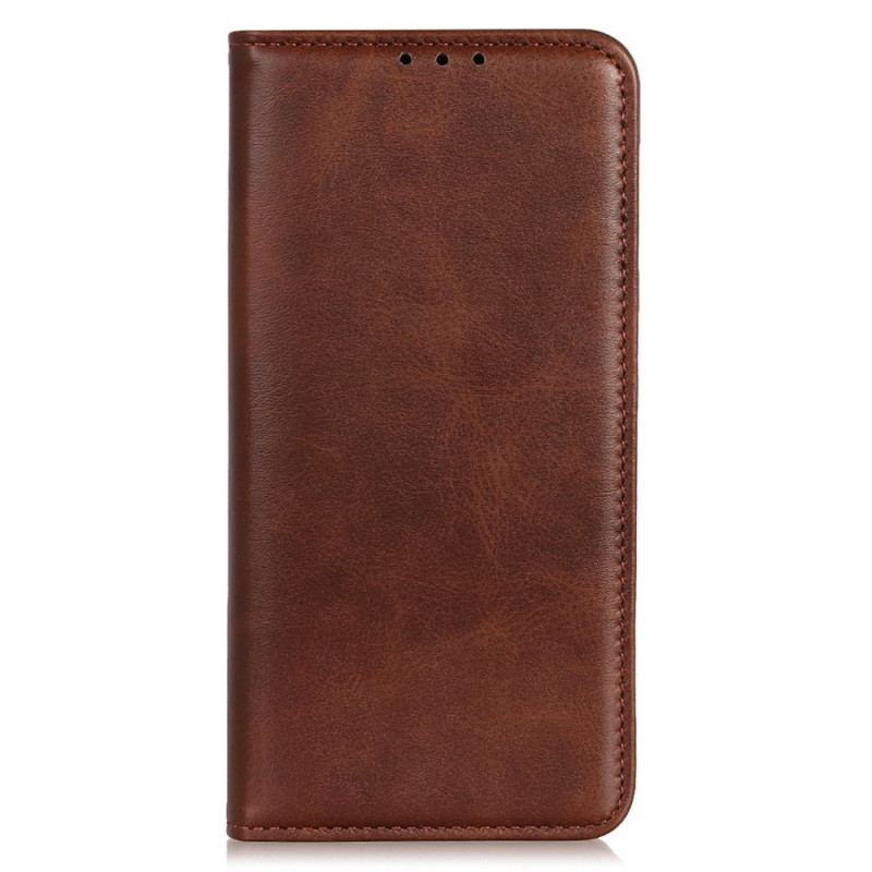 Flip Cover Samsung Galaxy A03 Cuir Fendu Élégance