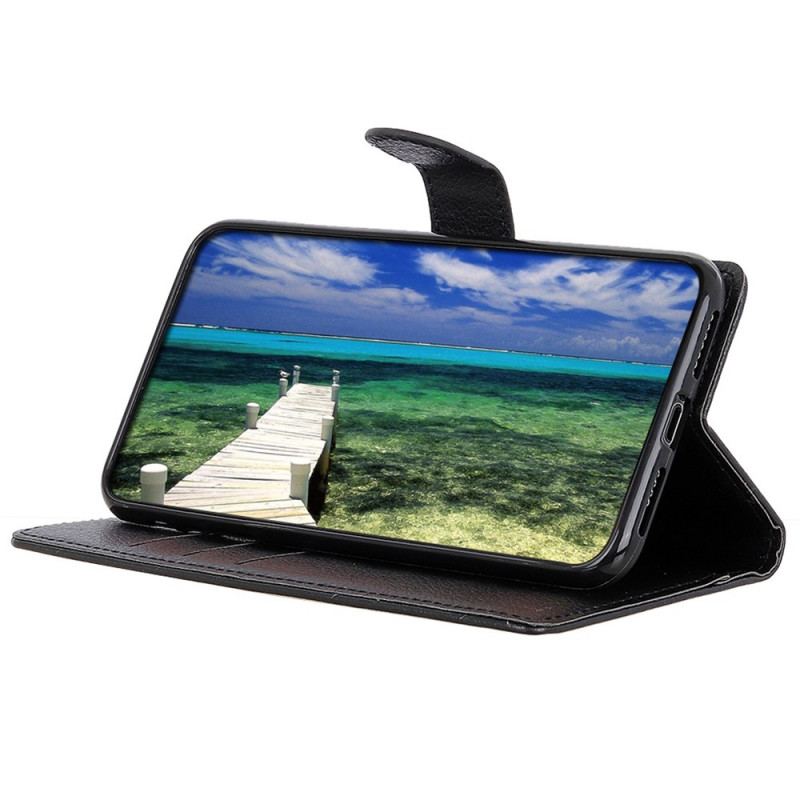 Housse Samsung Galaxy A03 Cuir Litchi Traditionnel