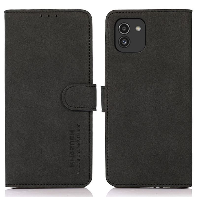 Housse Samsung Galaxy A03 Effet Cuir Texture KHAZNEH