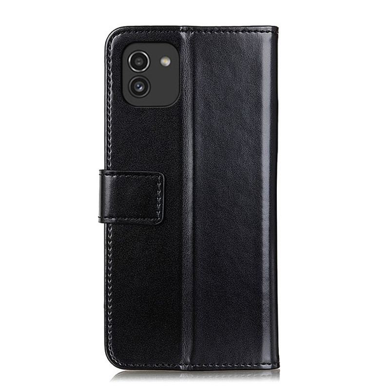 Housse Samsung Galaxy A03 Effet Cuir Tricolore