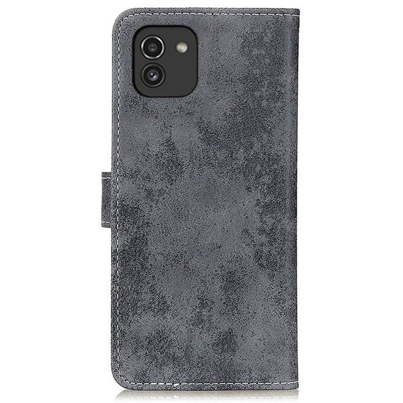 Housse Samsung Galaxy A03 Effet Cuir Vintage