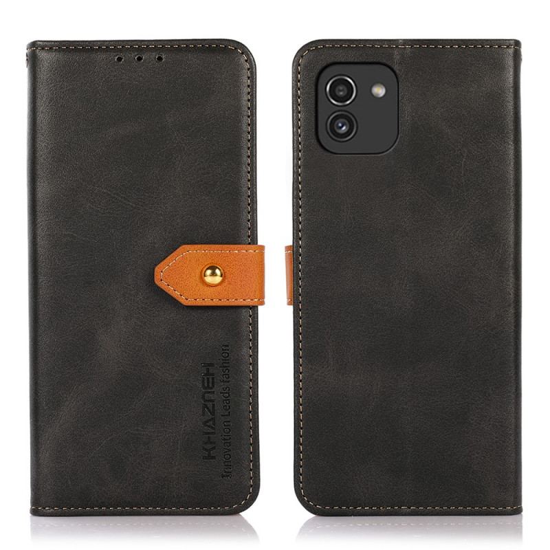 Housse Samsung Galaxy A03 Simili Cuir avec Sangle KHAZNEH