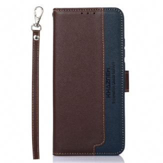 Housse Samsung Galaxy A03 Style Litchi RFID KHAZNEH
