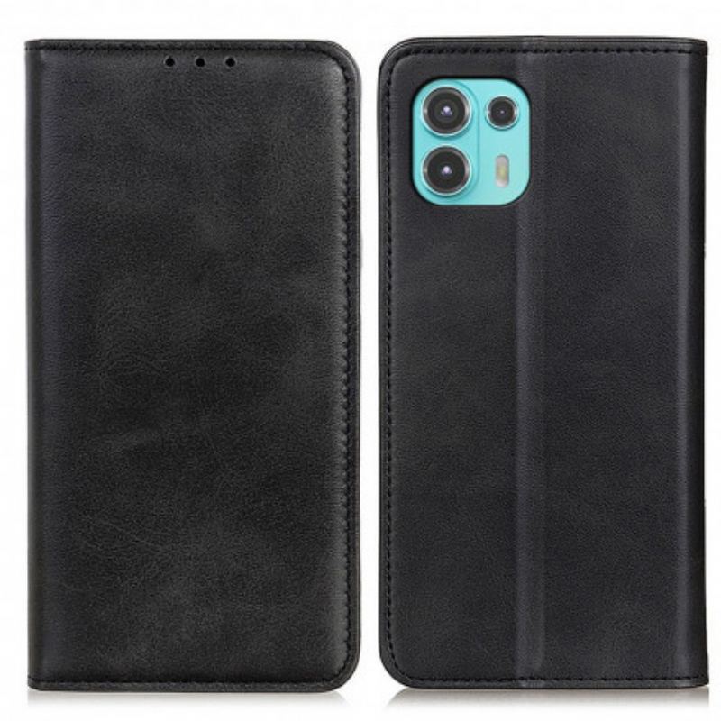 Flip Cover Motorola Edge 20 Lite Cuir Fendu Design