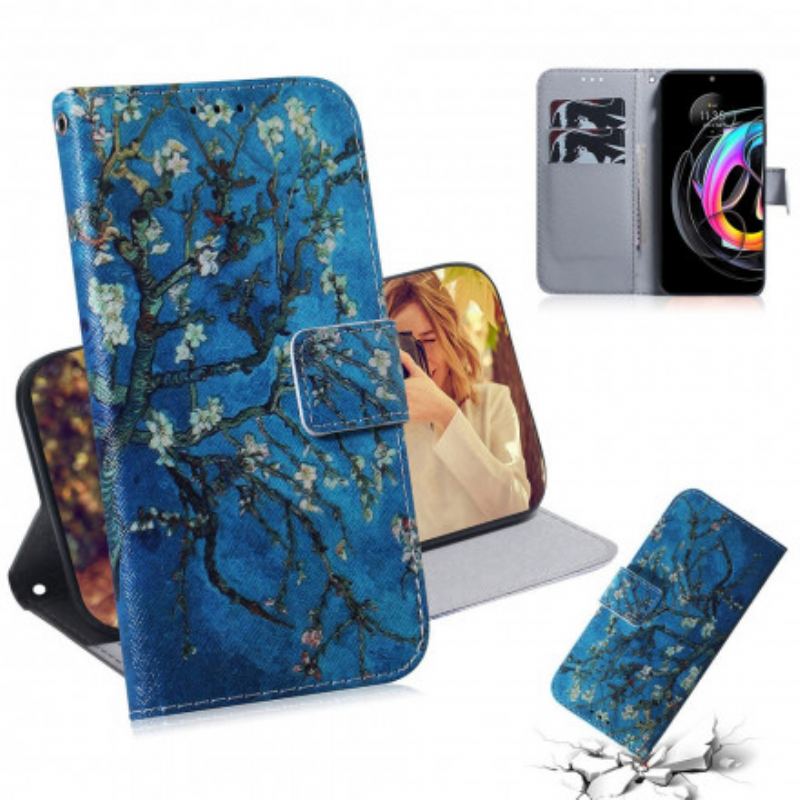 Housse Motorola Edge 20 Lite Branche d'Arbre Fleuri