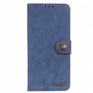 Housse Motorola Edge 20 Lite Cuir Fendu Rétro KHAZNEH