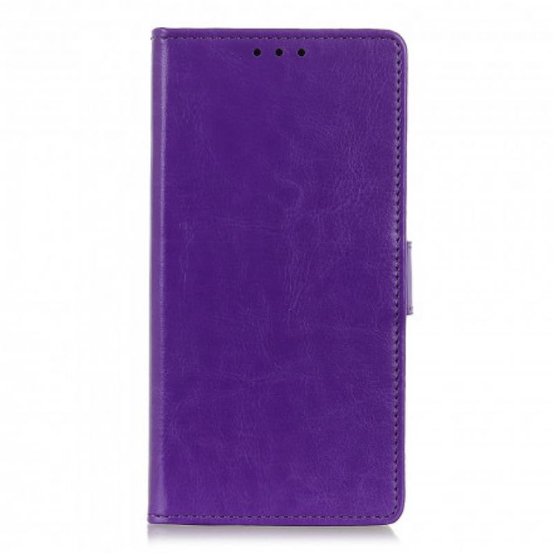 Housse Motorola Edge 20 Lite Effet Cuir Brillant Simple