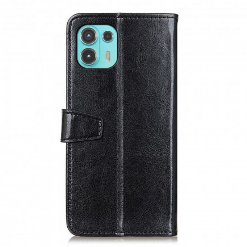 Housse Motorola Edge 20 Lite Effet Cuir Brillant Simple