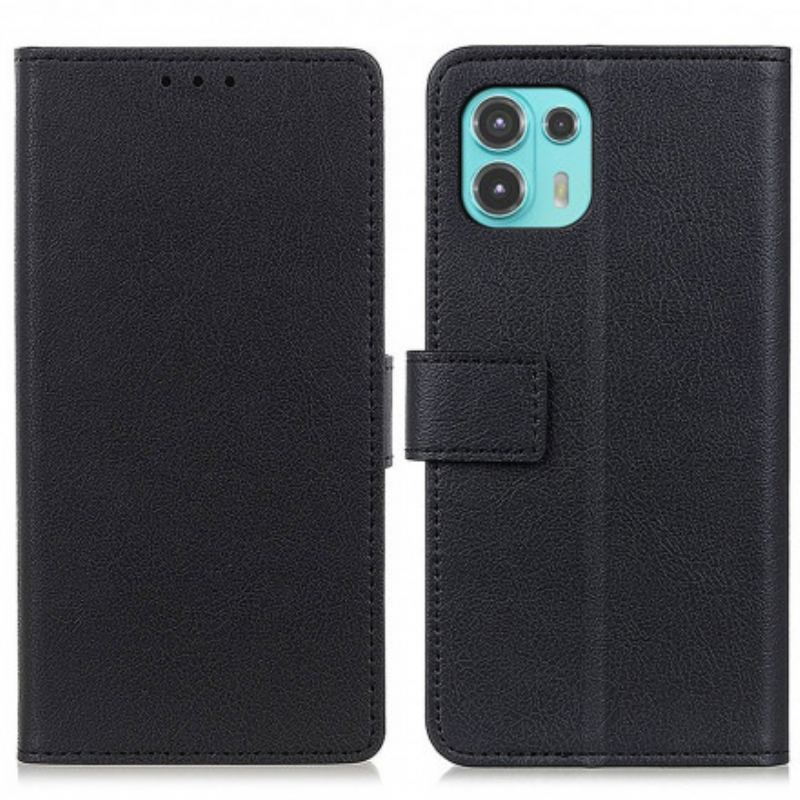 Housse Motorola Edge 20 Lite Effet Cuir Classique