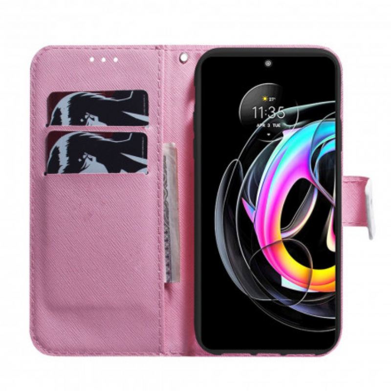 Housse Motorola Edge 20 Lite Fleur Vieux Rose