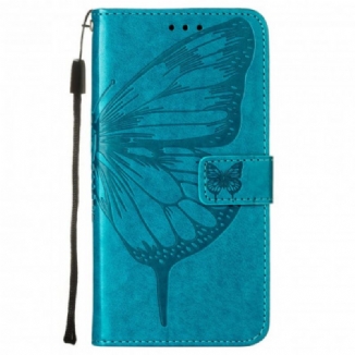 Housse Motorola Edge 20 Lite Papillon Design avec Lanière