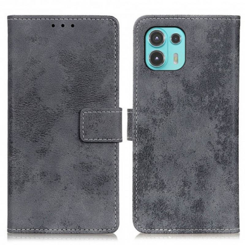 Housse Motorola Edge 20 Lite Simili Cuir Vintage