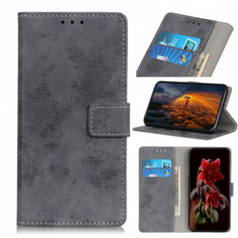 Housse Motorola Edge 20 Lite Simili Cuir Vintage
