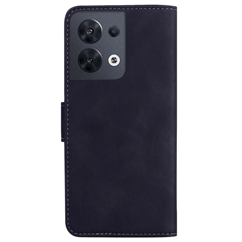 Housse Oppo Reno 8 Effet Cuir Couture