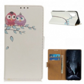Housse Samsung Galaxy A32 4G Couple de Hiboux sur l'Arbre