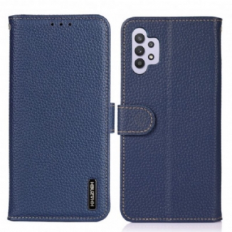 Housse Samsung Galaxy A32 4G Cuir Litchi KHAZNEH