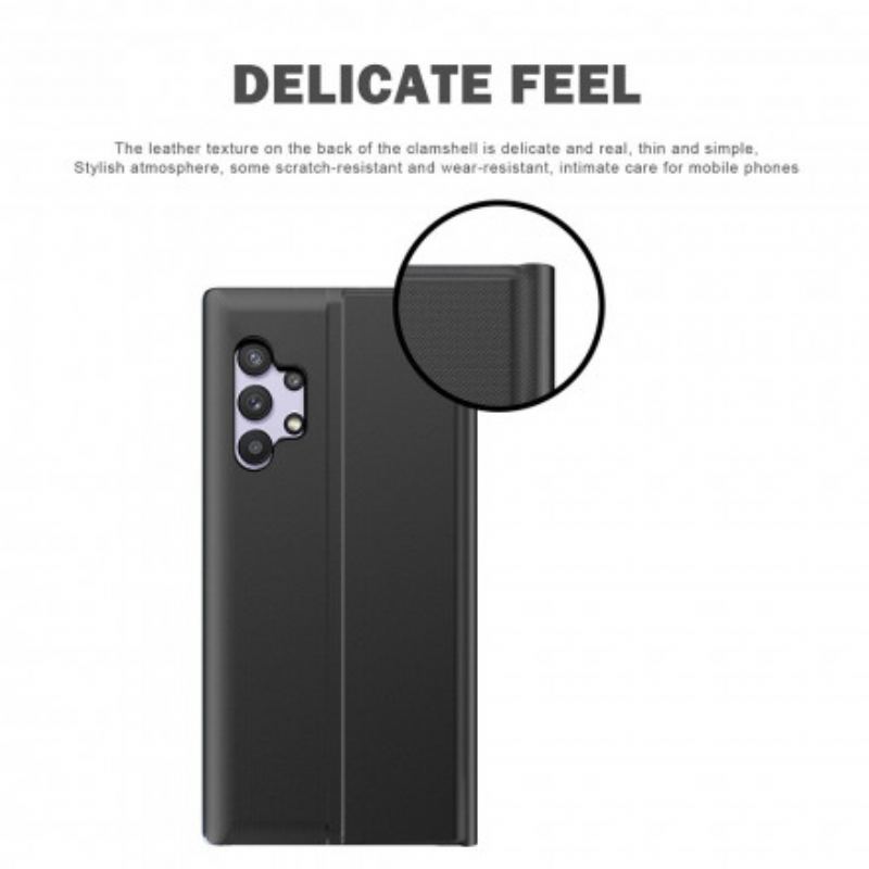 View Cover Samsung Galaxy A32 4G Effet Cuir Texturé