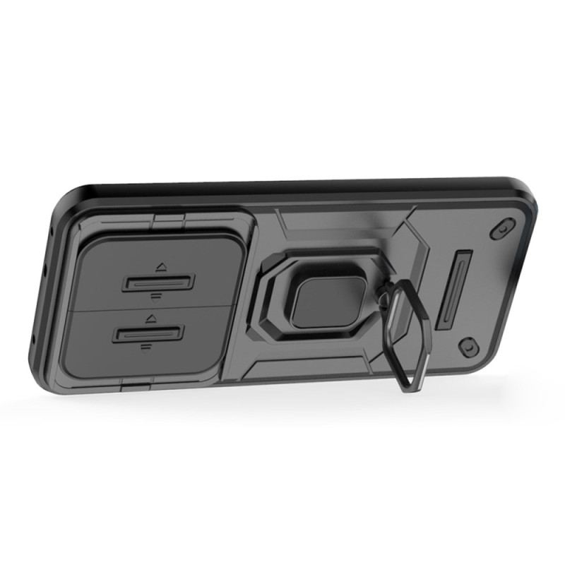 Coque Realme 14 Pro Plus 5G Ring Résistante avec Protecteur Appareil Photo Coulissant