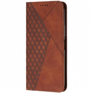 Flip Cover Realme 14 Pro Plus 5G Effet Daim Losanges