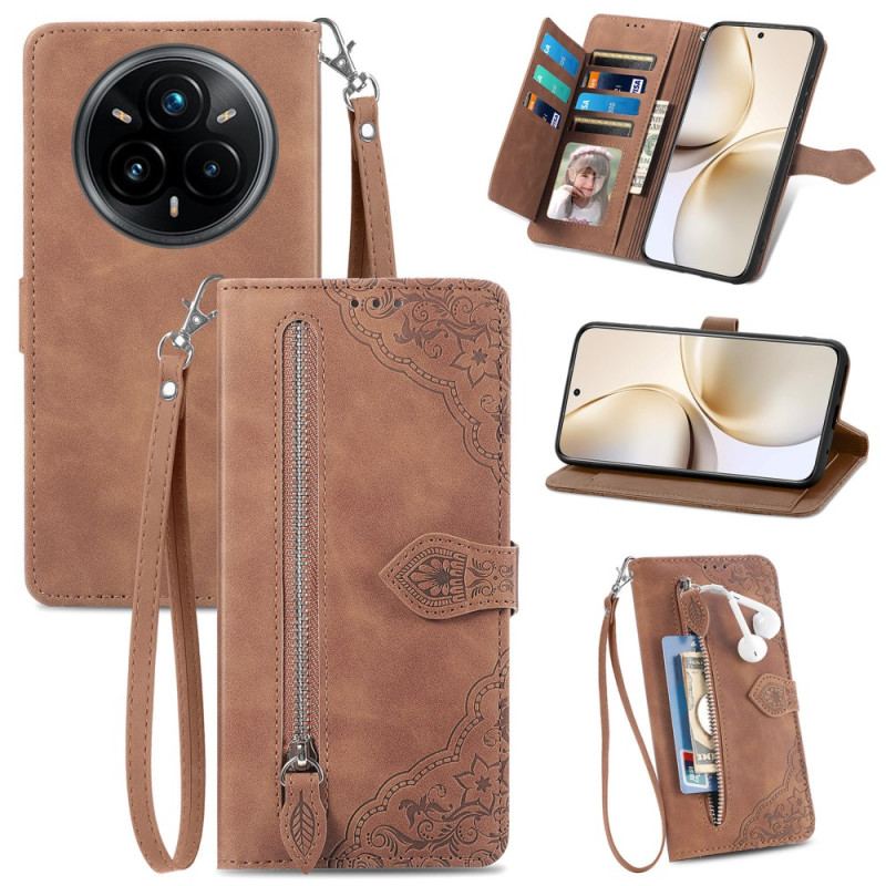 Housse Realme 14 Pro Plus 5G Effet Daim Motif Dentelle