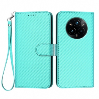 Housse Realme 14 Pro Plus 5G Fibre Carbone à Lanière