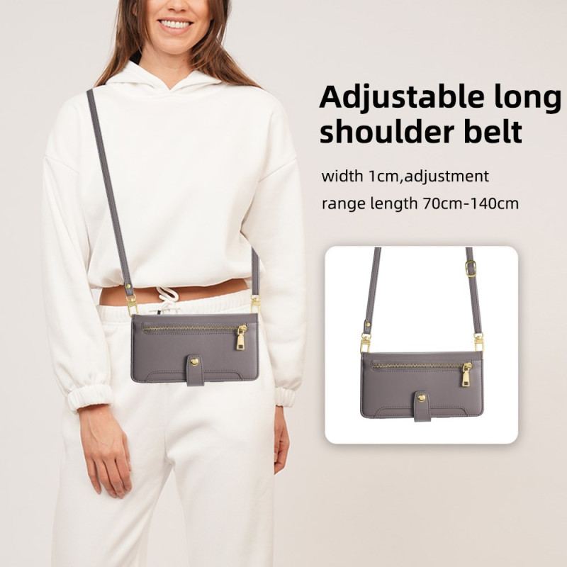 Housse Realme 14 Pro Plus 5G Portefeuille avec Lanière et Bandoulière