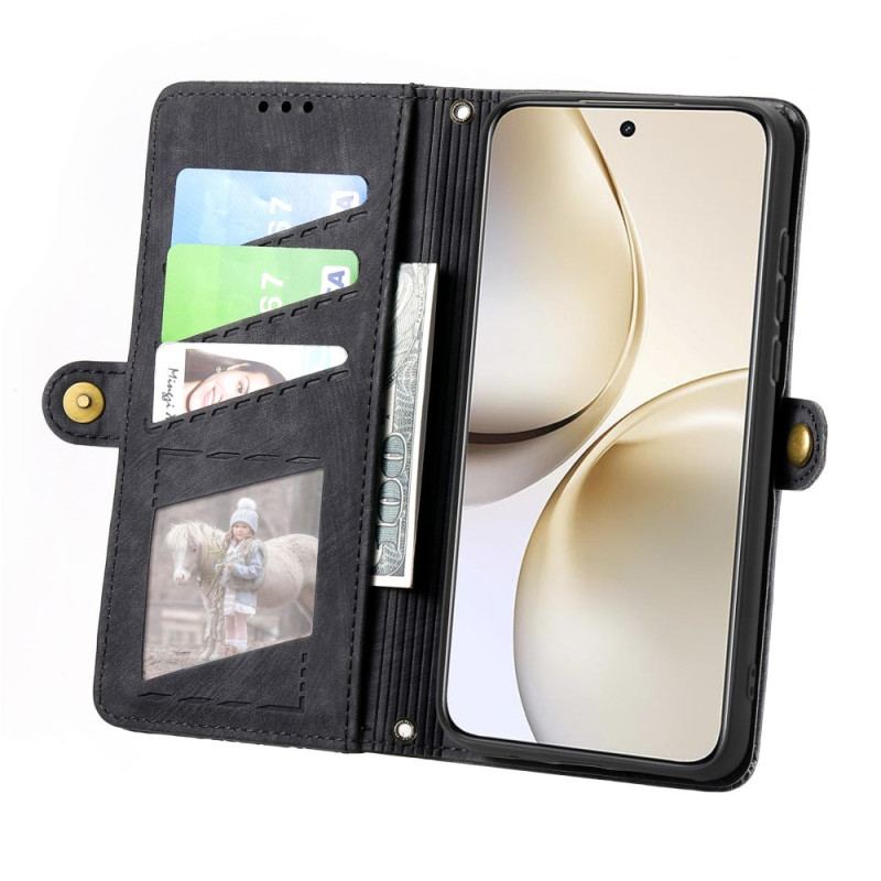 Housse Realme 14 Pro Plus 5G Portefeuille Lignes