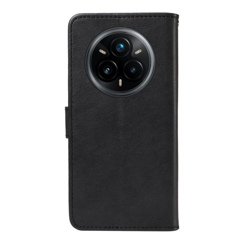 Housse Realme 14 Pro Plus 5G Simili Cuir Uni à Lanière