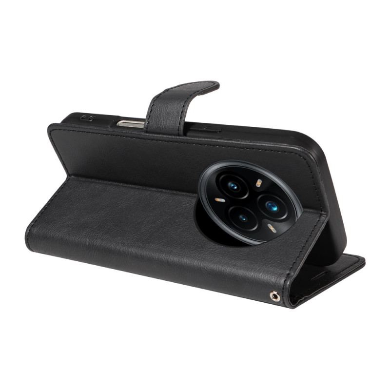 Housse Realme 14 Pro Plus 5G Simili Cuir Uni à Lanière