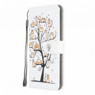 Housse Moto G30 / Moto G10 Funky Cats à Lanière
