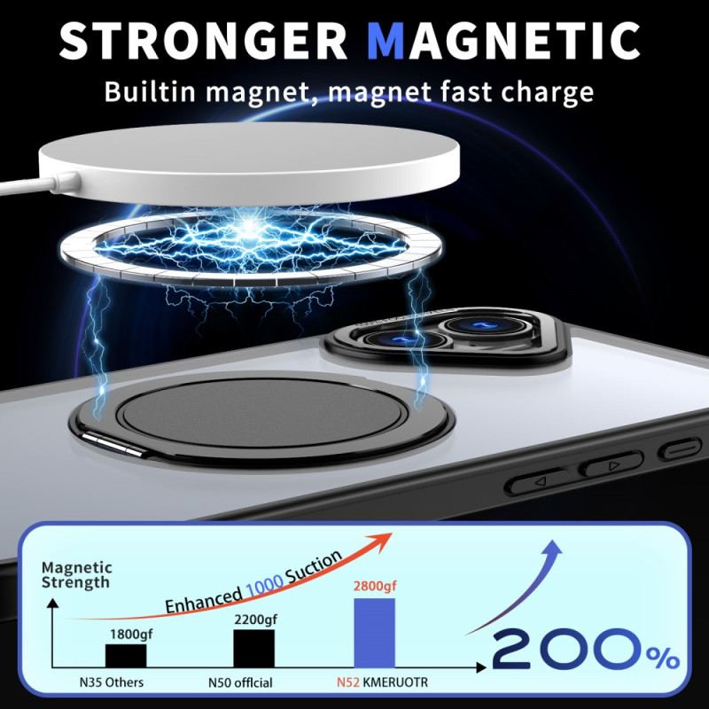 Coque iPhone 16 Support Annulaire Compatible MagSafe