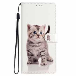 Housse iPhone 16 Chaton à Lanière
