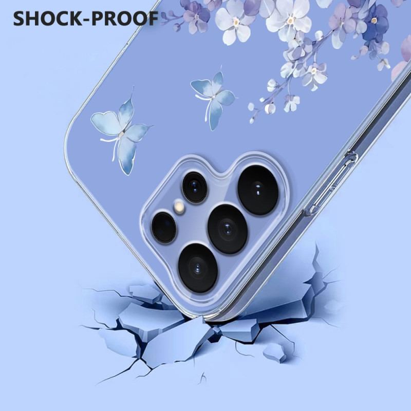 Coque Samsung Galaxy S26 Ultra Papillons et Fleurs
