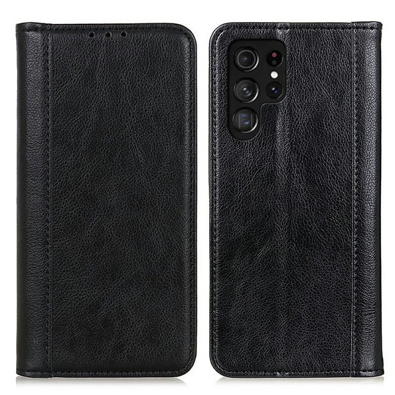 Flip Cover Samsung Galaxy S26 Ultra Cuir Fendu