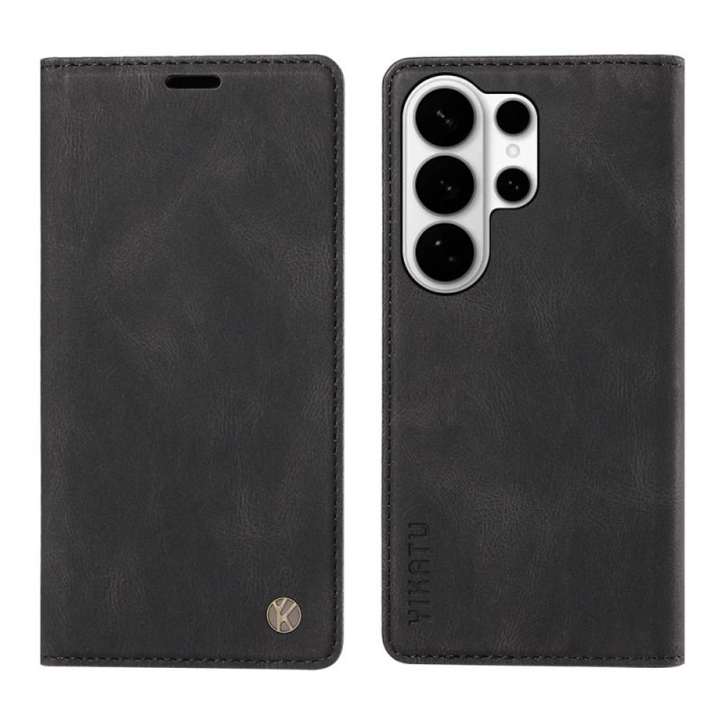 Flip Cover Samsung Galaxy S26 Ultra Effet Daim YIKATU