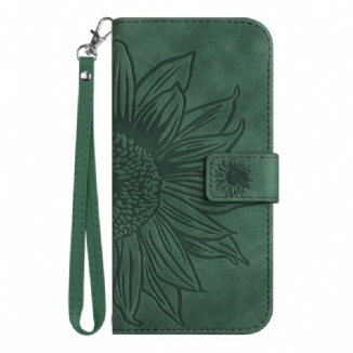 Housse Samsung Galaxy S26 Ultra Empreinte Tournesol à Lanière