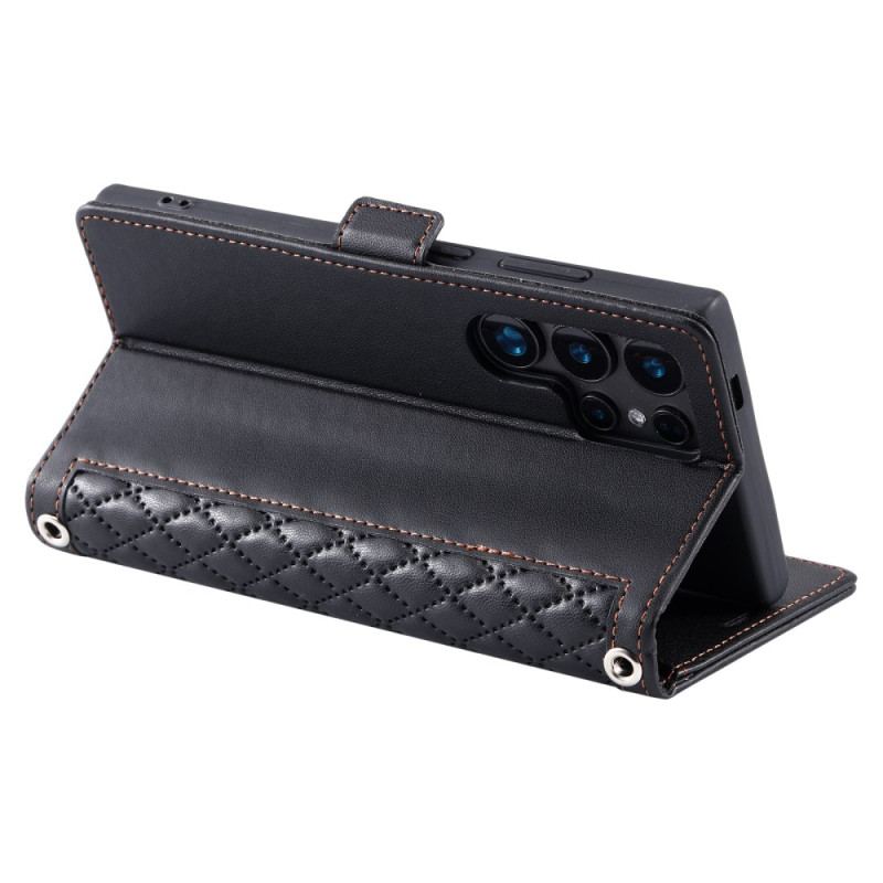 Housse Samsung Galaxy S26 Ultra Matelassée avec Lanière