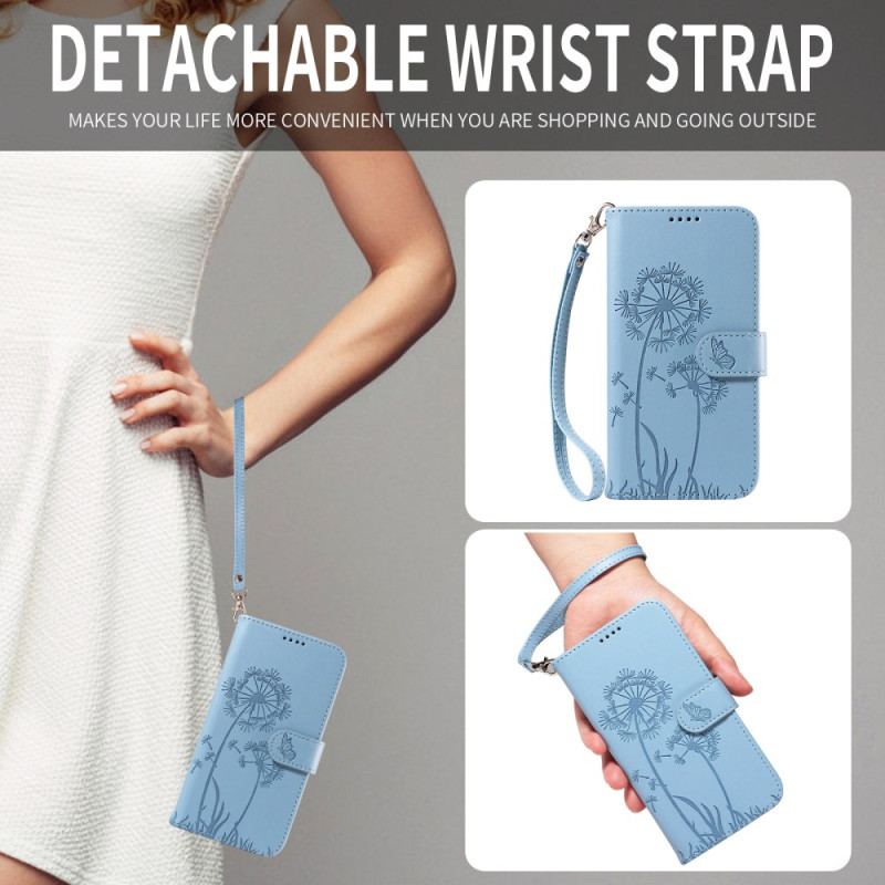 Housse Samsung Galaxy S26 Ultra Pissenlits à Lanière