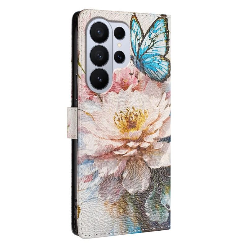 Housse Samsung Galaxy S26 Ultra Pivoine et Papillon