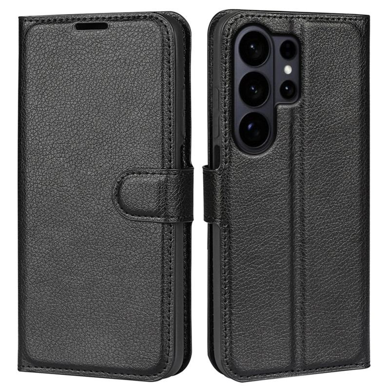 Housse Samsung Galaxy S26 Ultra Simili Cuir Litchi