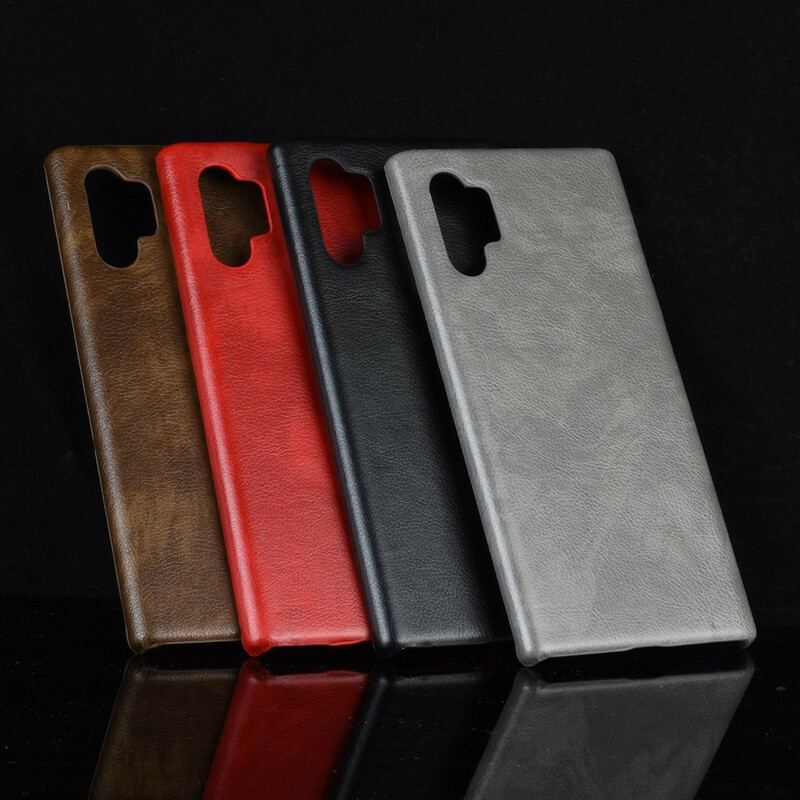 Coque Samsung Galaxy Note 10 Plus Effet Cuir Litchi Classique