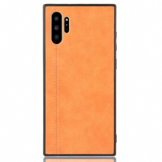 Coque Samsung Galaxy Note 10 Plus Style Cuir Coutures
