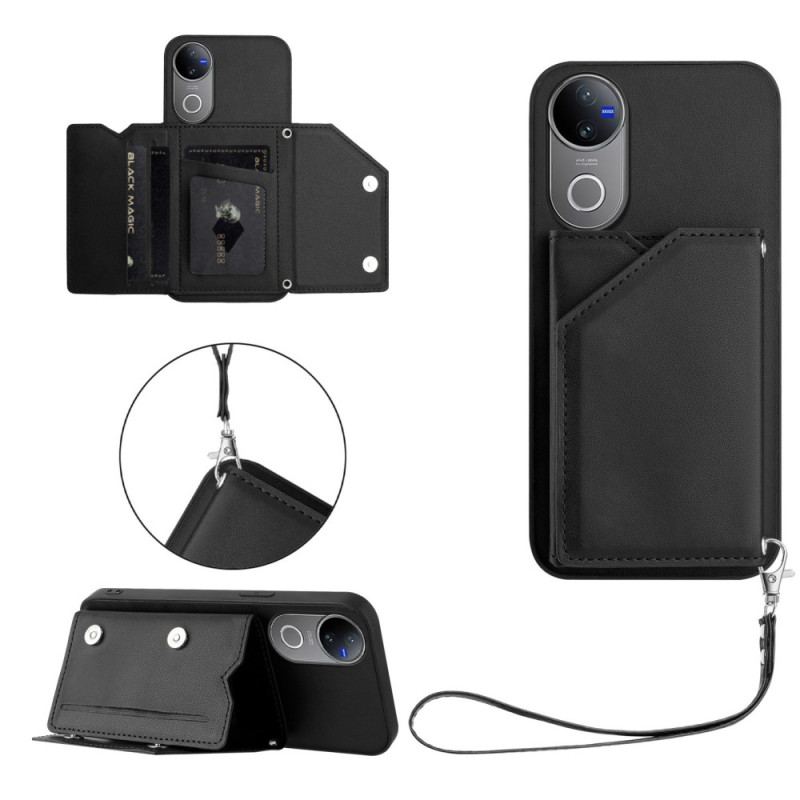 Coque Vivo V50 5G / V50e 5G Porte-Cartes et Lanière