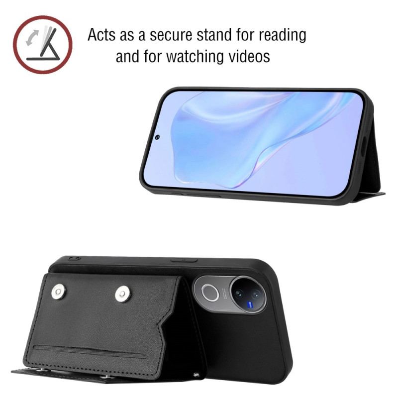 Coque Vivo V50 5G / V50e 5G Porte-Cartes et Lanière