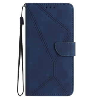 Housse Samsung Galaxy A55 Lignes et Pointillés à Lanière