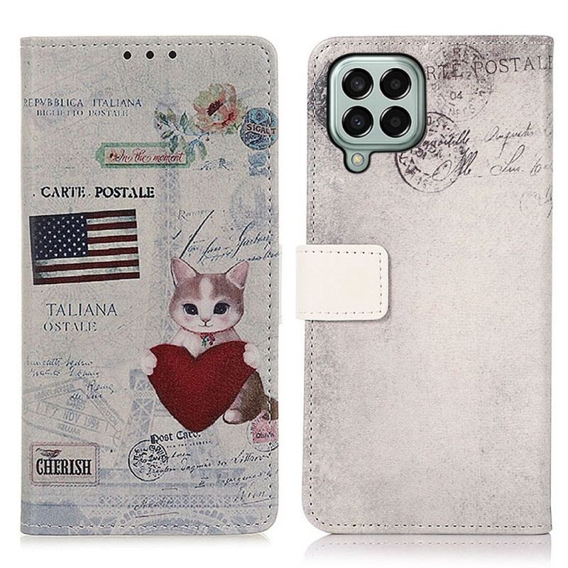 Housse Samsung Galaxy M33 5G Chat Voyageur
