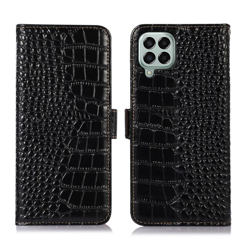 Housse Samsung Galaxy M33 5G Style Crocodile RFID