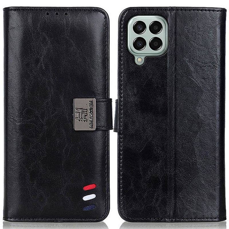 Housse Samsung Galaxy M33 5G Tricolore Fermoir Argenté
