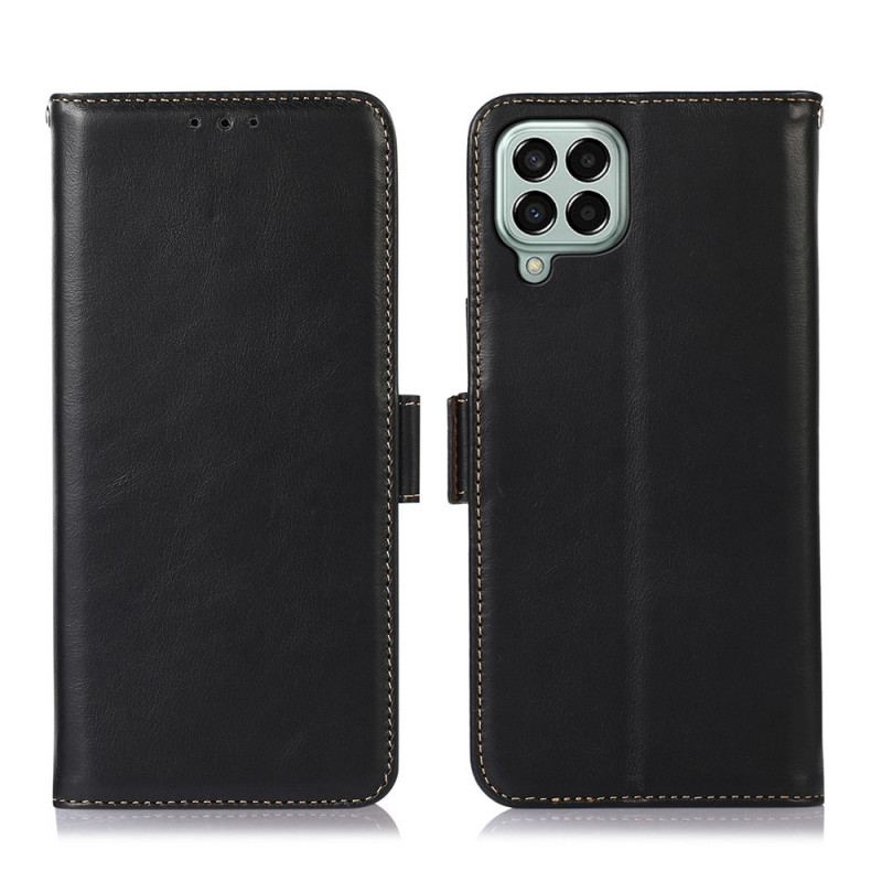 Housse Samsung Galaxy M33 5G Véritable Cuir Fonction RFID